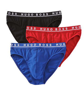 UPC 610769905777 product image for Boss Hugo Boss 0236742 Cotton Stretch Mini Slip Hip Briefs - 3 Pack (Red/Blue/Bl | upcitemdb.com