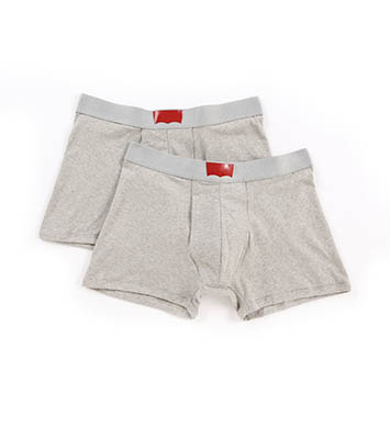 UPC 848182013988 product image for Levis LV204 200-Series Cotton Stretch Boxer Briefs - 2 Pack (Heather Grey S) | upcitemdb.com