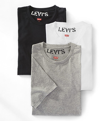 UPC 848182026964 product image for Levis ULV10005 100-Series Cotton Crew Neck T-Shirts - 3 Pack (White/Black/Grey X | upcitemdb.com