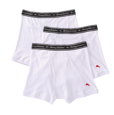 UPC 716274704451 product image for Tommy Bahama 2171045 100% Cotton Ribbed Boxer Briefs - 3 Pack (White XL) | upcitemdb.com